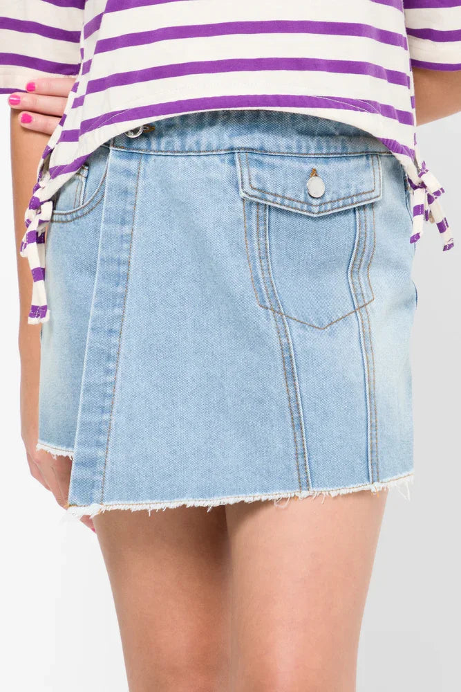Denim Skorts Blue