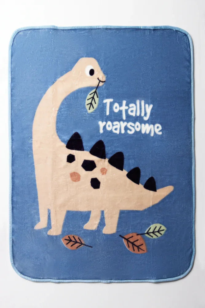 Dinosaur Blanket Blue (2)