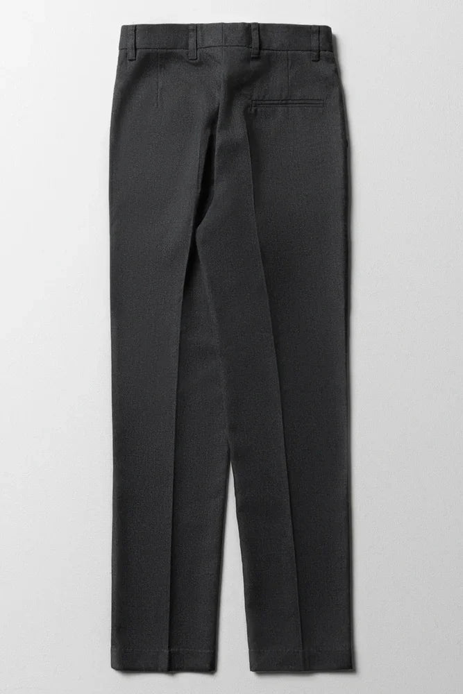 Boys School Slim Fit Pants Grey (2)