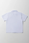Unisex school short sleeve open neck shirt white (2)