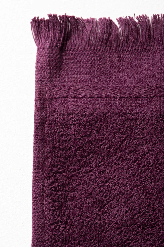 Fringe Guest Towel Purple