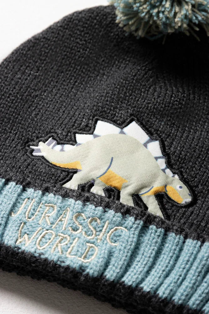 Jurassic World Beanie & Mittens Set Dark Grey
