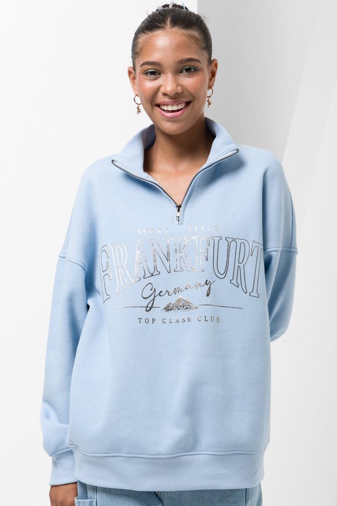 Quarter Zip Tracktop Blue Ackermans