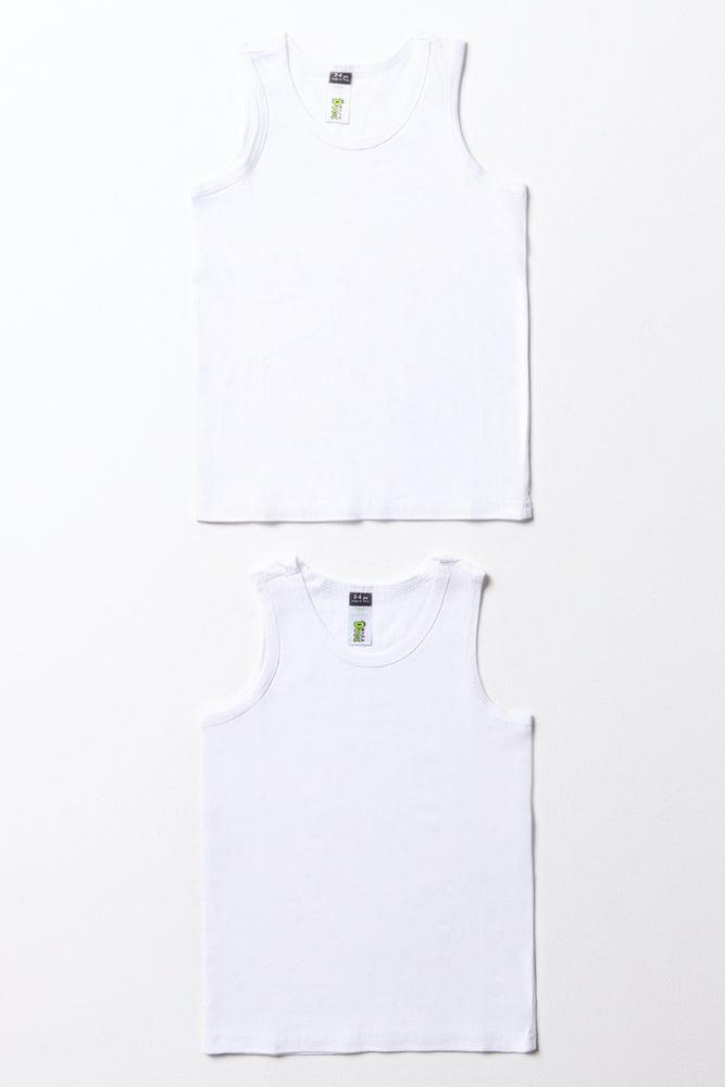 2 Pack Sleeveless Vests White Underwear Socks Ackermans
