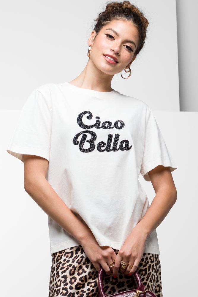 Ciao Bella Short Sleeve T Shirt Natural Ackermans