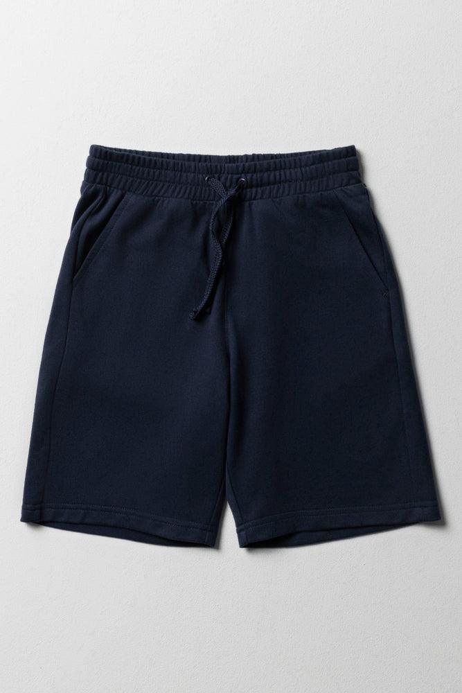 Knit Shorts Navy Shorts Ackermans
