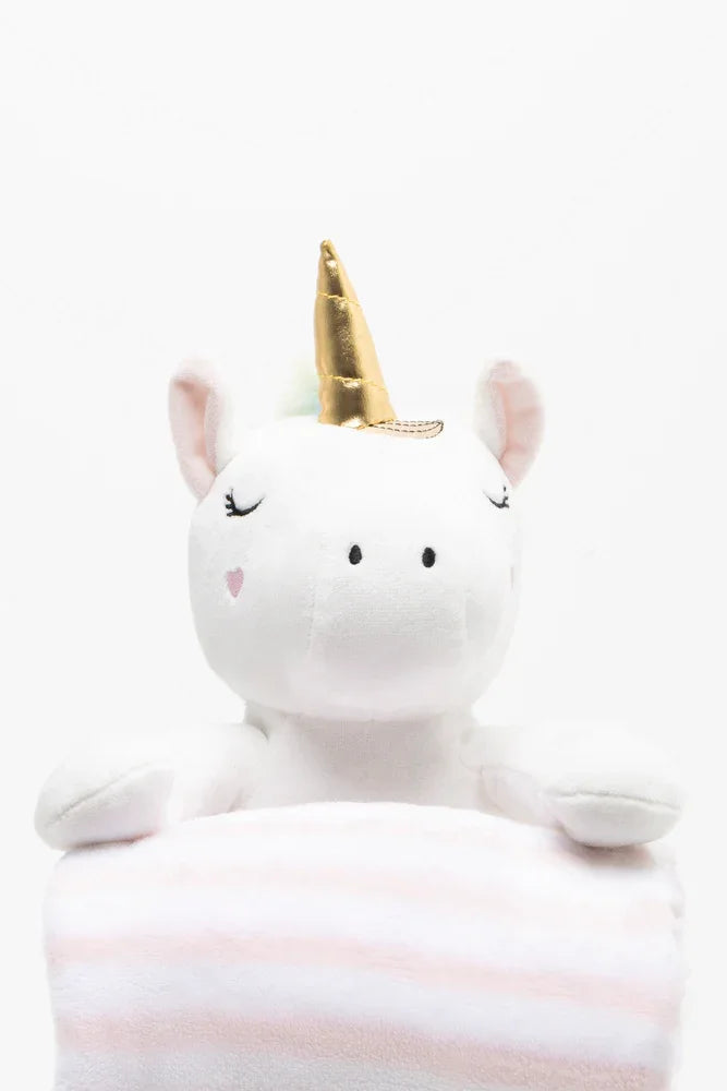 Unicorn Pack Blanket And Toy Pink Baby Bedroom Ackermans