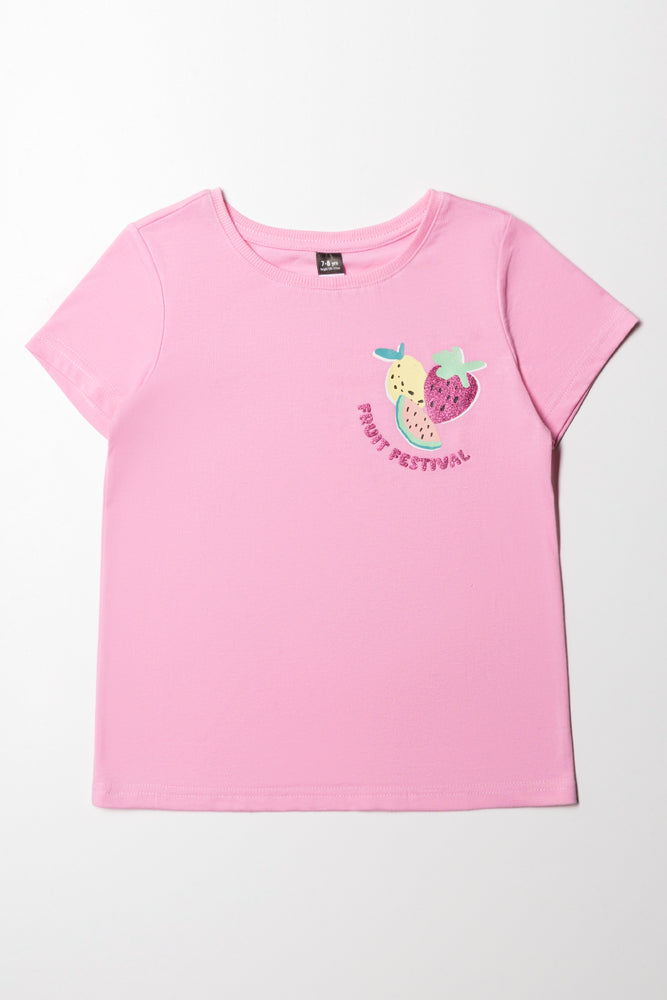 Fruit Placement Basic T Shirt Mid Pink Tops T Shirts Ackermans