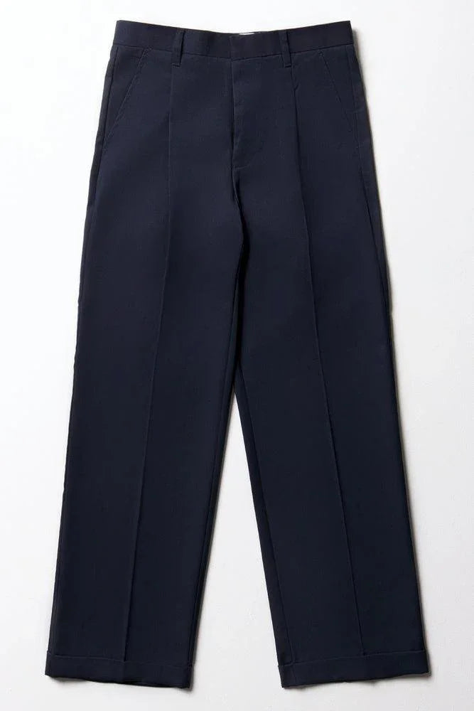 Boys  School Turn Up Pants Navy Toughees
