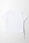 Calm Your Soul Side Tie T-Shirt White (2)