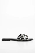 Circle Trim Sandal Black & White (1)