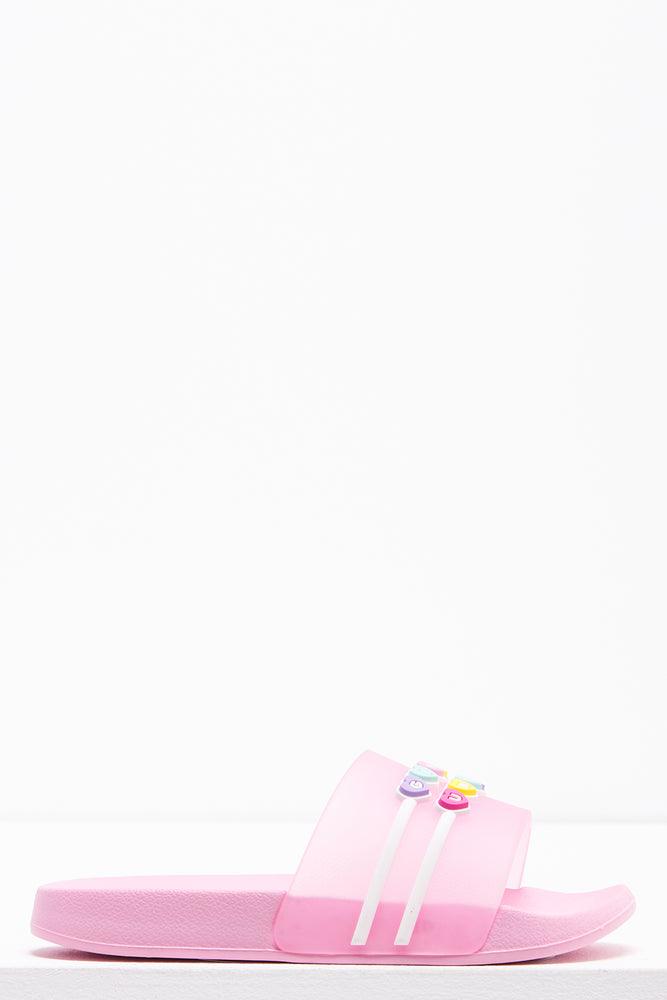 Pink store slides best sale
