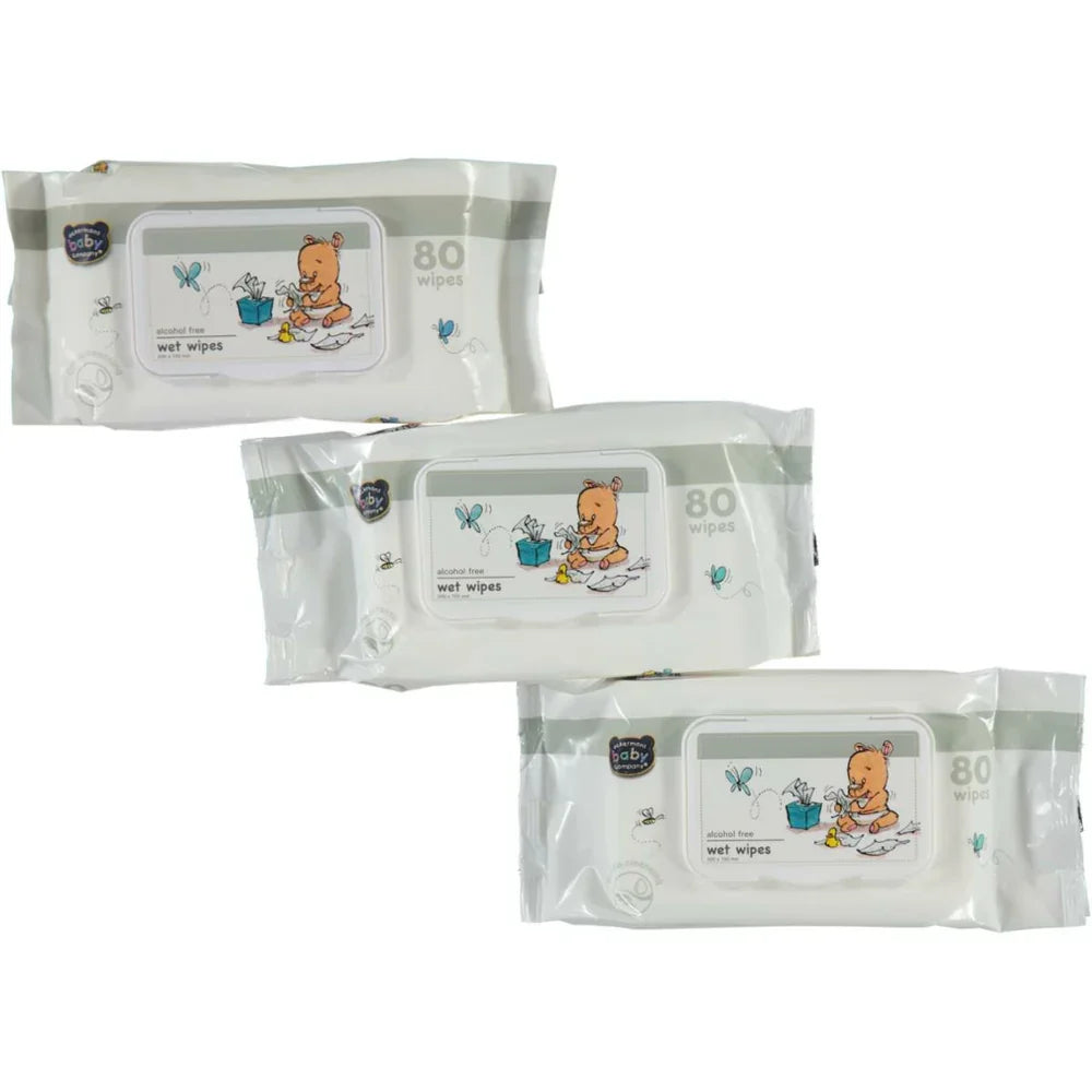 3 Pack ABC Wet Wipes 80