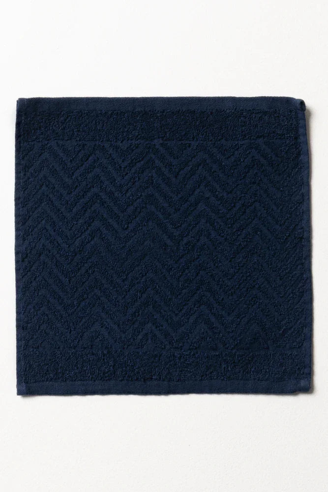 Textured Face Cloth Navy