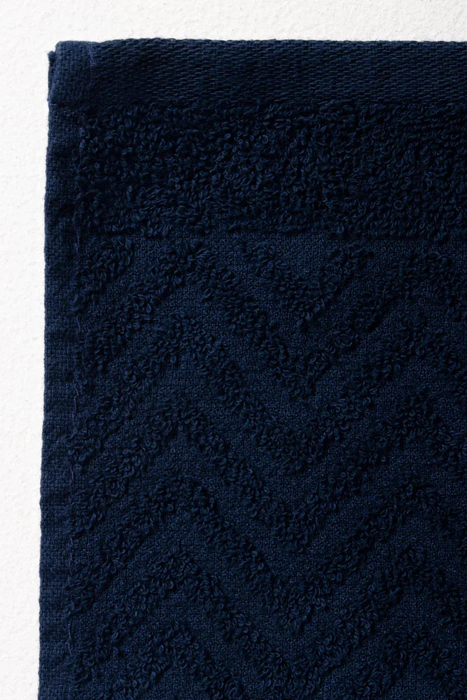 Textured Face Cloth Navy