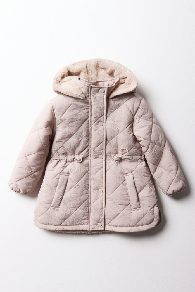 Quilted Hooded Puffer Parka Jacket Natural Jackets Knitwear Ackermans