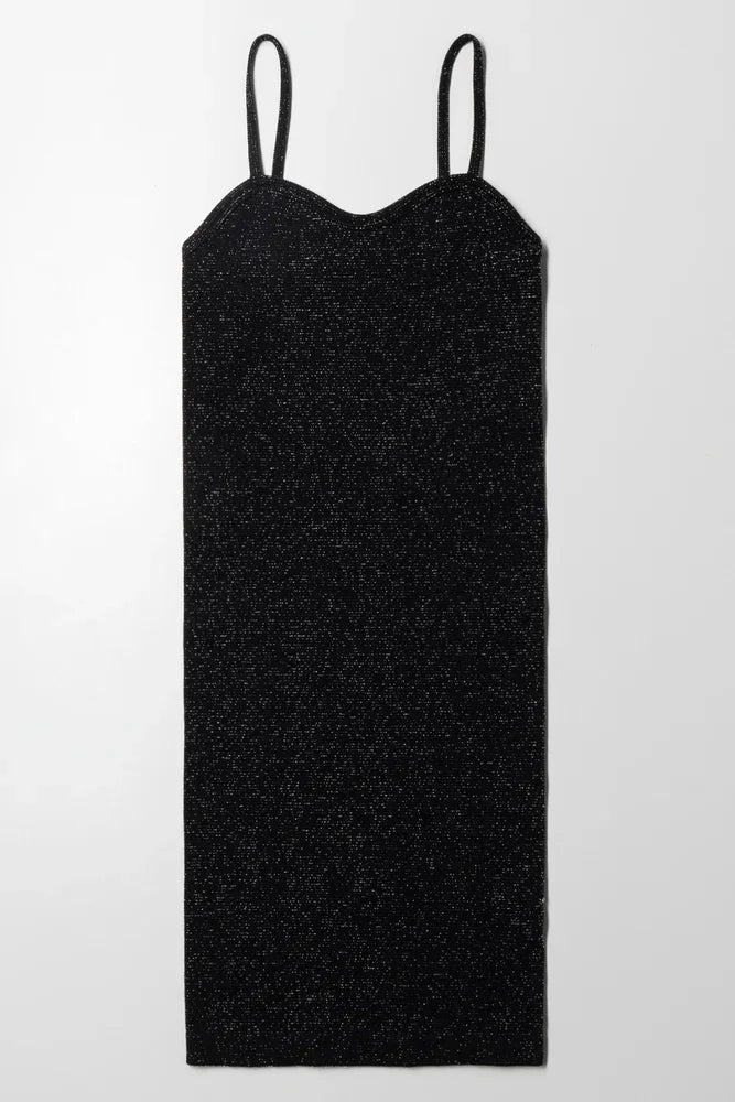 Seam-Free Strap Dress Black