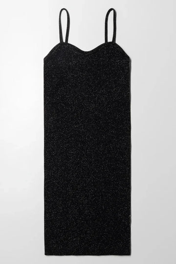 Seam-Free Strap Dress Black