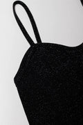 Seam-Free Strap Dress Black (1)