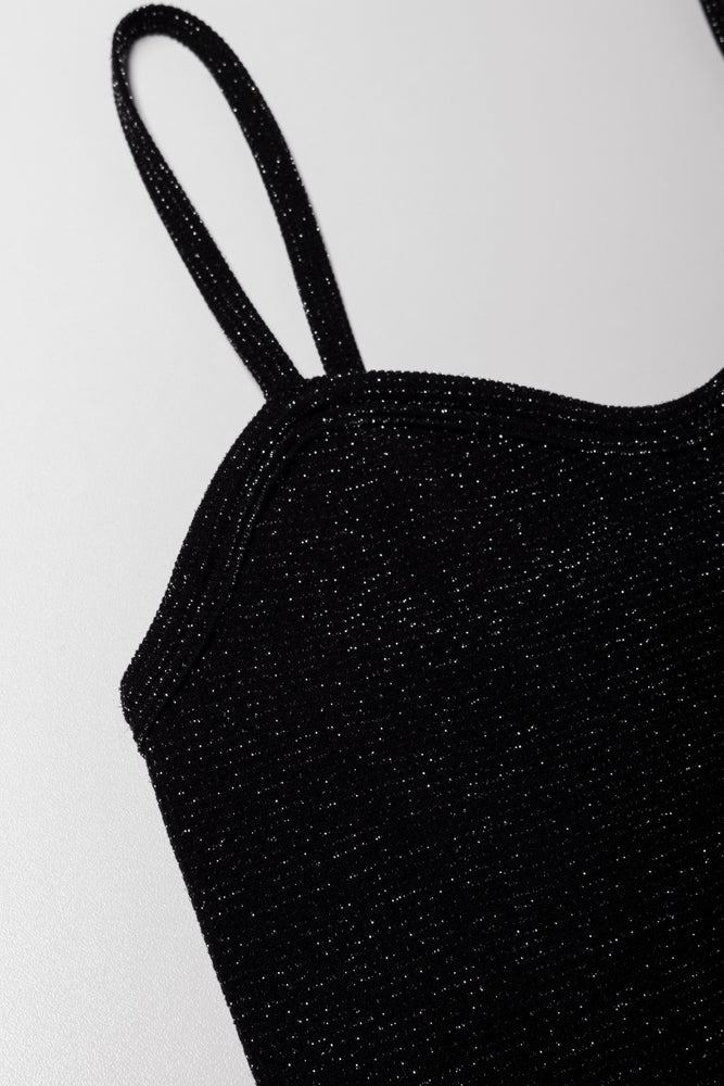 Seam-Free Strap Dress Black