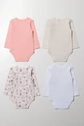 3 Pack Long Sleeve Bodyvest Pink (2)