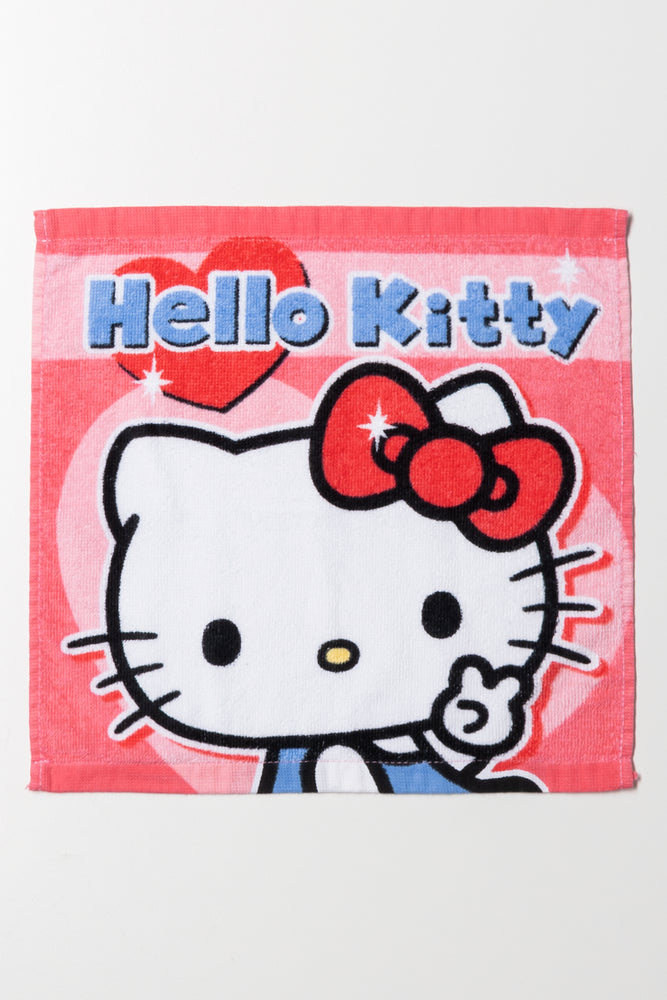 Hello Kitty Face Cloth Pink