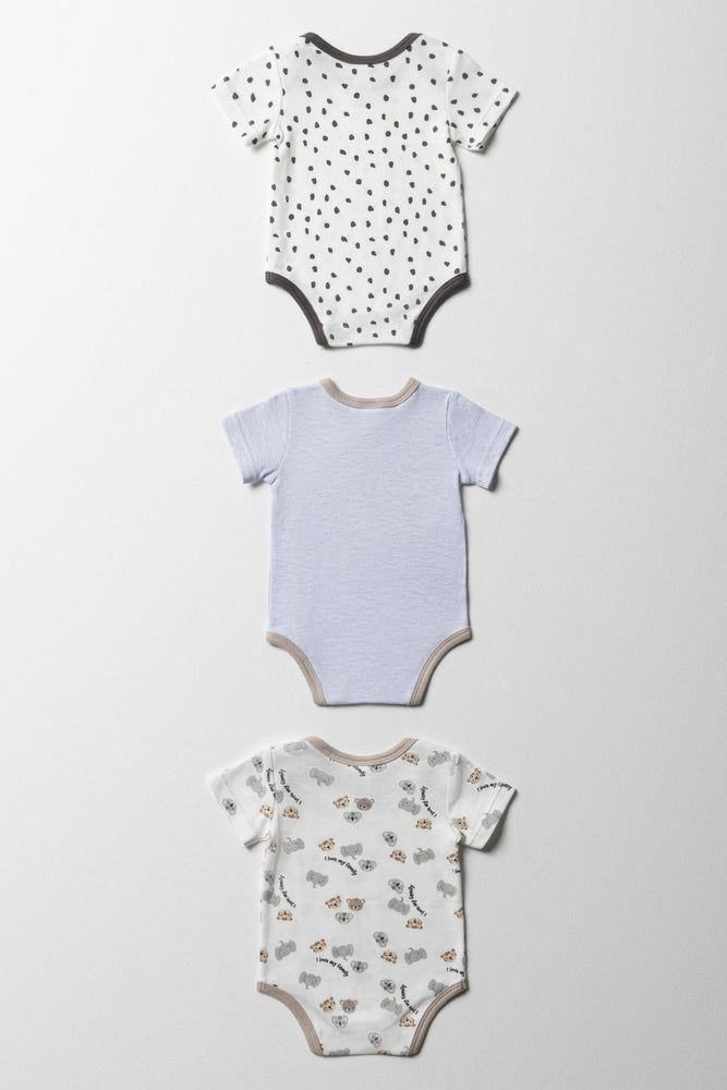 3 Pack Short Sleeve Bodyvests Natural (4)