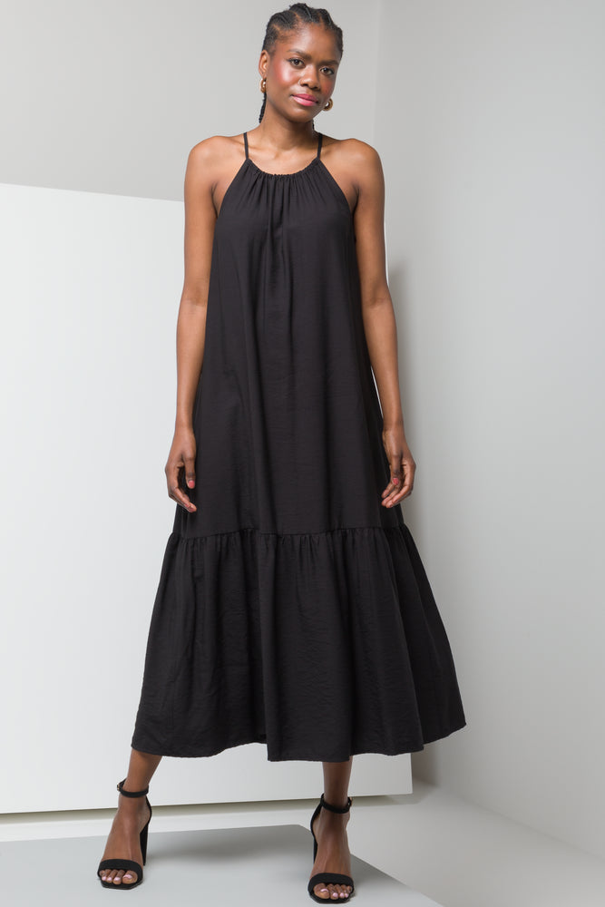 Ladies black maxi dress clearance