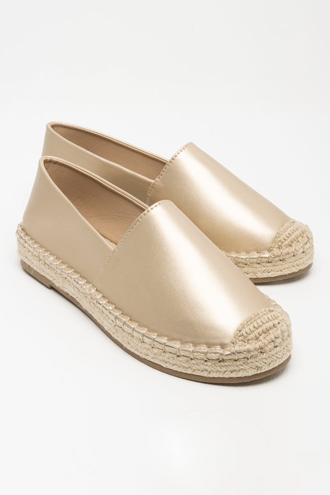 Gold espadrille flats shop