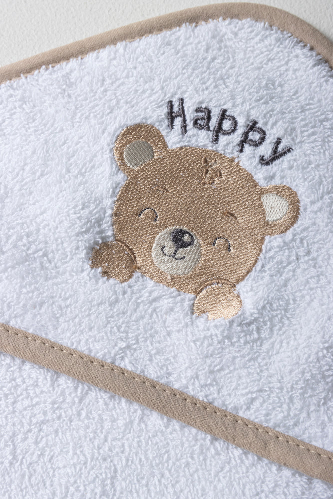 Bear & Friends Hooded Towel Natural