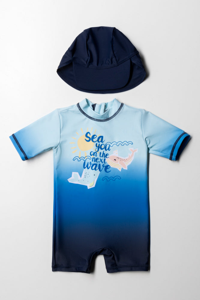 2 Piece Swimsuit Blue Swimwear Ackermans