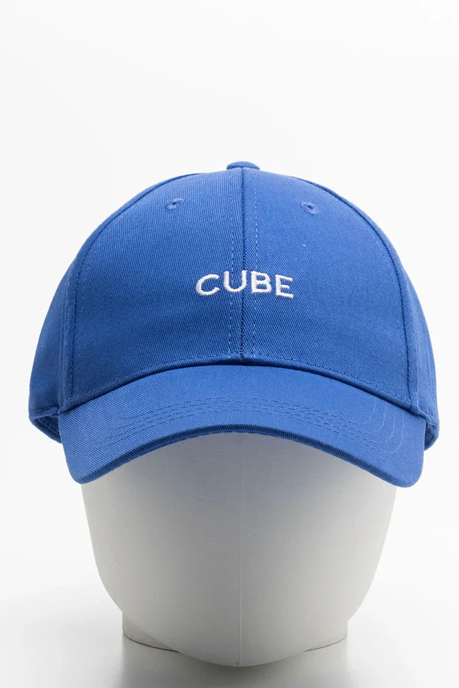 Cube Embroided Cap Cobalt Blue