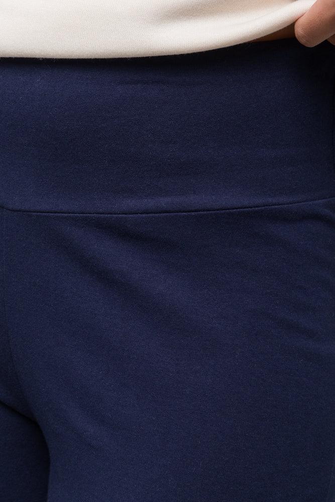 Wide Waist Leggings Navy (3)