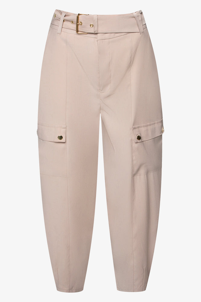 Belted Woven Utility Pant Stone Pants Leggings Ackermans