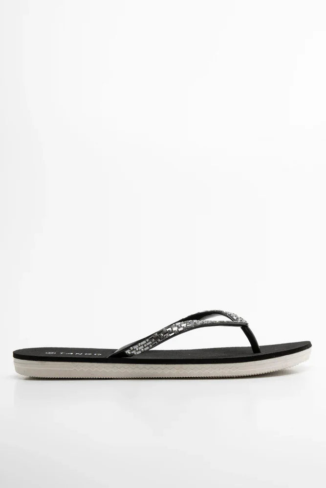 Diamante Flip Flop Black