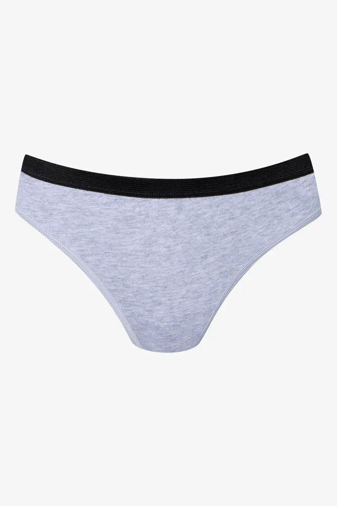 3 Pack Bikini Panties Black, Grey And Pink