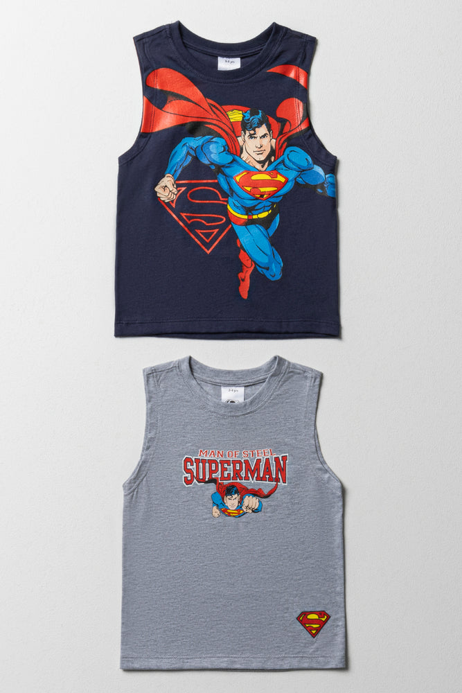 Superman sleeveless t shirt hot sale