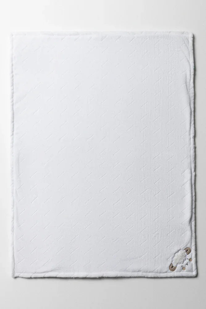 Sheep Sherpa Blanket White (2)