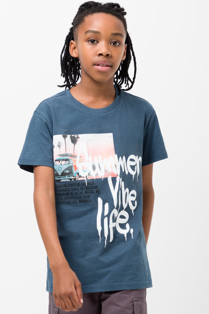 Short Sleeve T Shirt Blue Tops T Shirts Ackermans