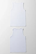 2 Pack Sleeveless Vests White (2)