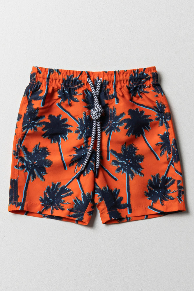 Tropical Swim Shorts Red Swimwear Ackermans