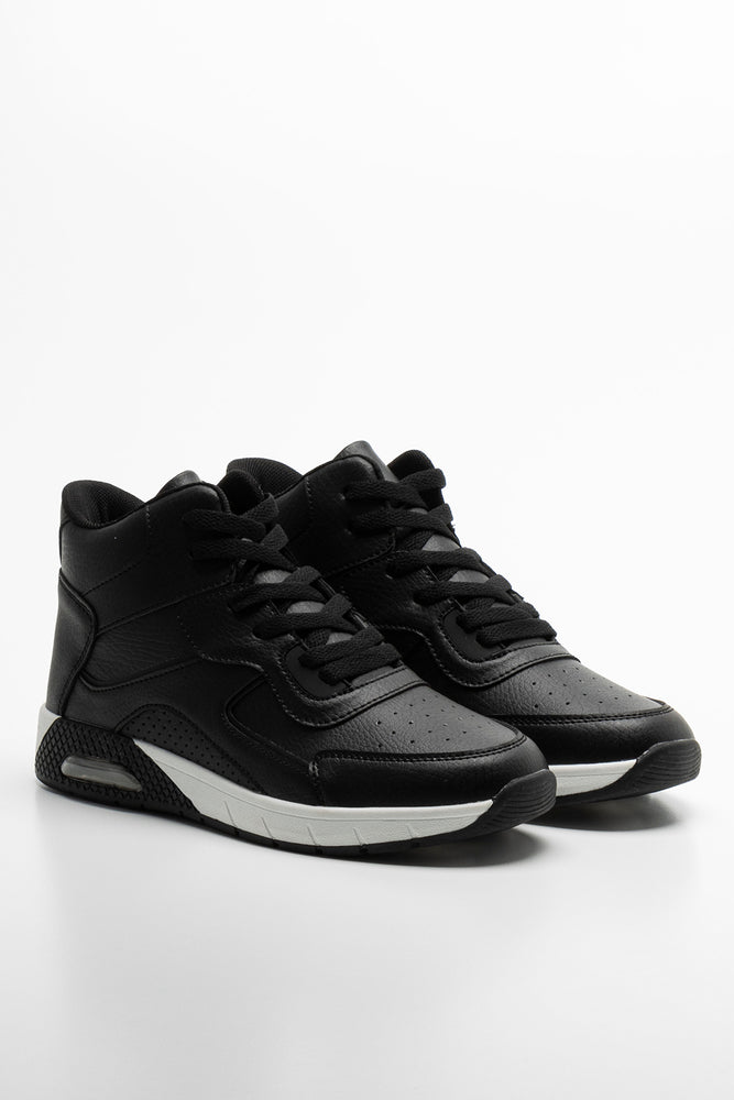 Women's black high top sneakers cheap