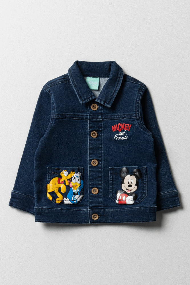 Mickey Mouse Denim Jacket Indigo Ackermans