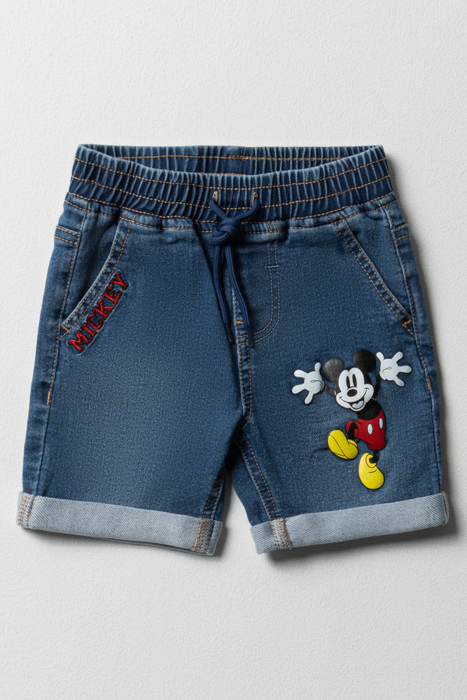 Mickey mouse blue jean shorts store