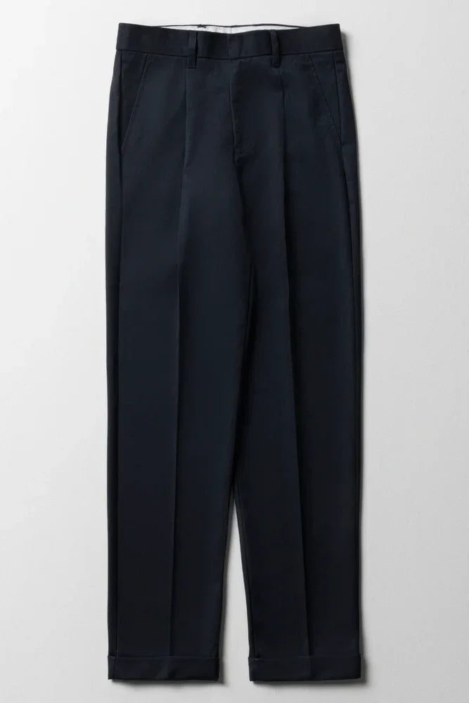 Boys School Turn Up Pants Navy