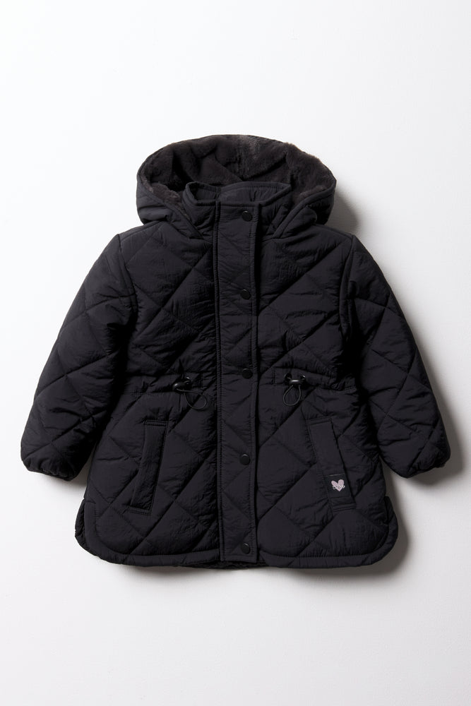 Women's diamond quilted coat on sale
