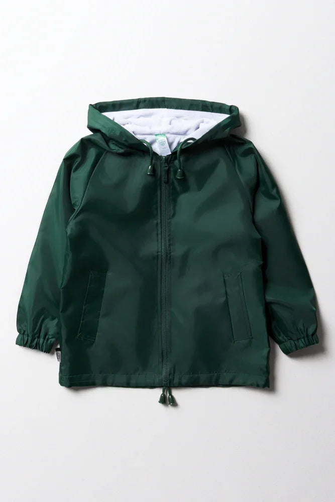 UNISEX RAIN JACKET BOTTLE GREEN SECONDARY