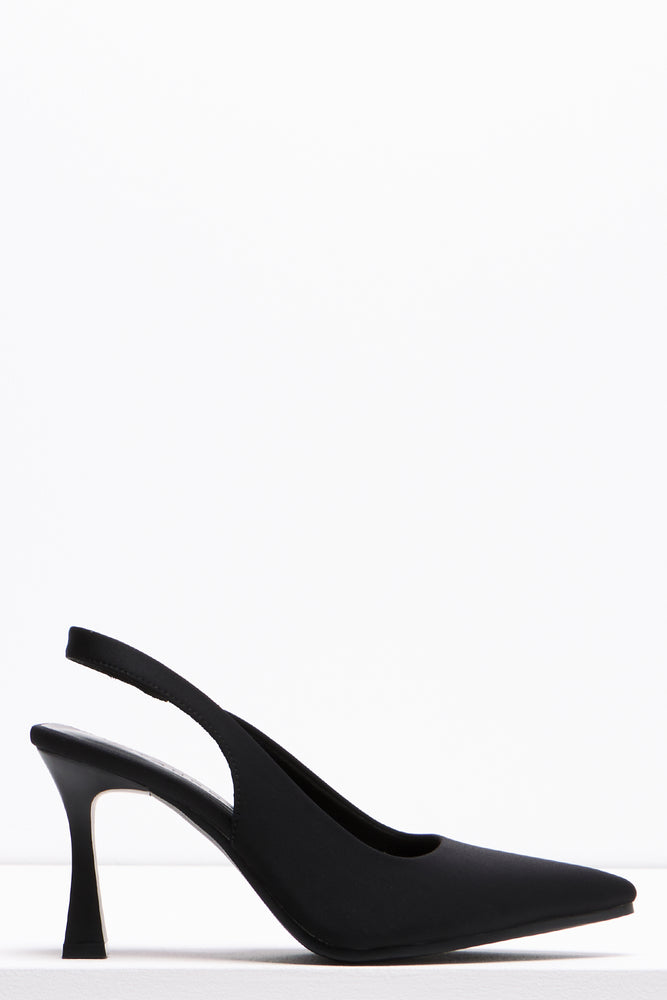 Slingback Court Shoe Black Heels Ackermans