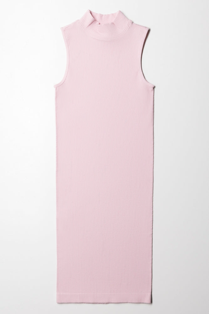 Turtle Neck Sleeveless Dress Sweet Lilac