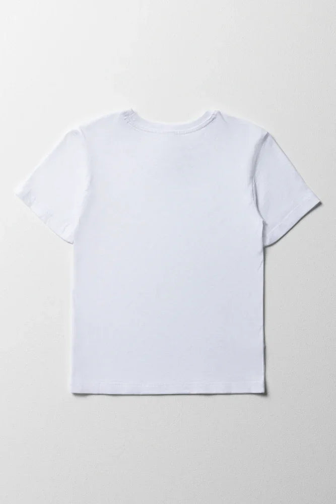 Boys Short Sleeve T-Shirt White (3)
